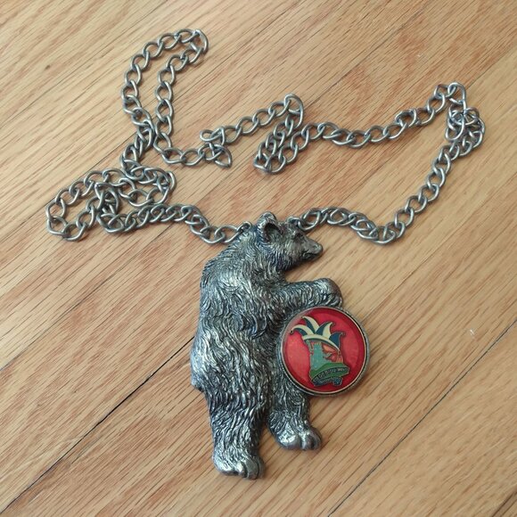 Vintage German Bear Necklace Ka Ge Blau-Weiss Durlach 1951 Festival Souvenir - Picture 2 of 12